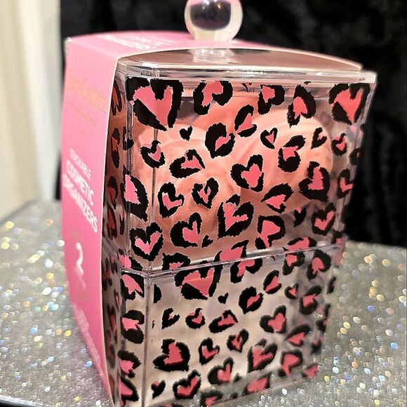 Juicy Couture Home Pink Leopard Stackable Cosmetic Organizers - Picture 3 of 6